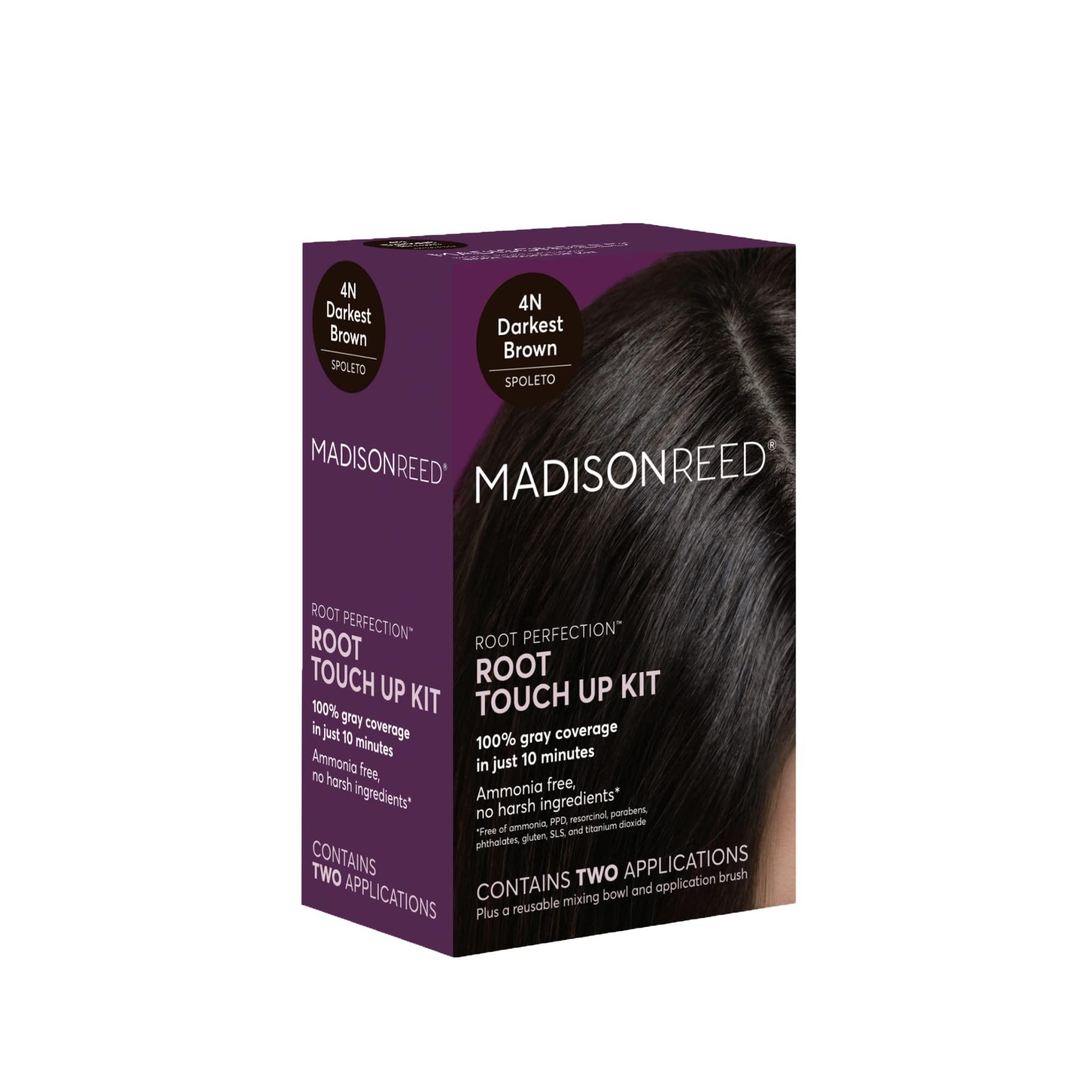 Madison Reed Madison Reed Root Perfection Permanent Root Touch Up, Darkest Brown 4N Spoleto, 10 Minutes for 100% Gray Root Coverage, Ammonia-Free Hair Dye, Two Applications