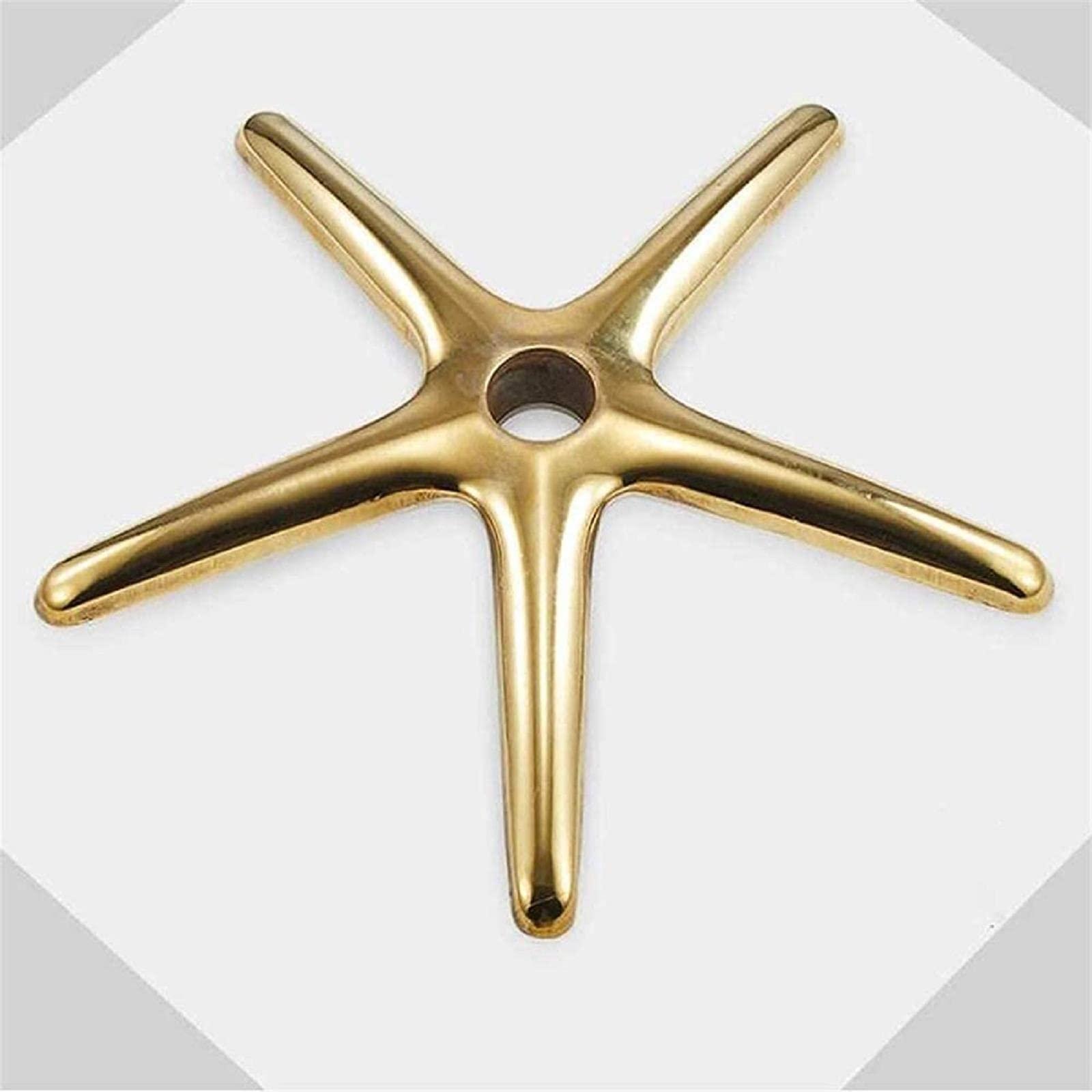 FMOGGE 360 Rolling Rotation Salon Stool,Round Leather Cushion Beauty Chair 330 Lbs Load Heavy Hydraulic Stool,Lifting Wheel and Gold Stainless Steel Base,for spa Work Office Massage Nail Tattoo Work Chair