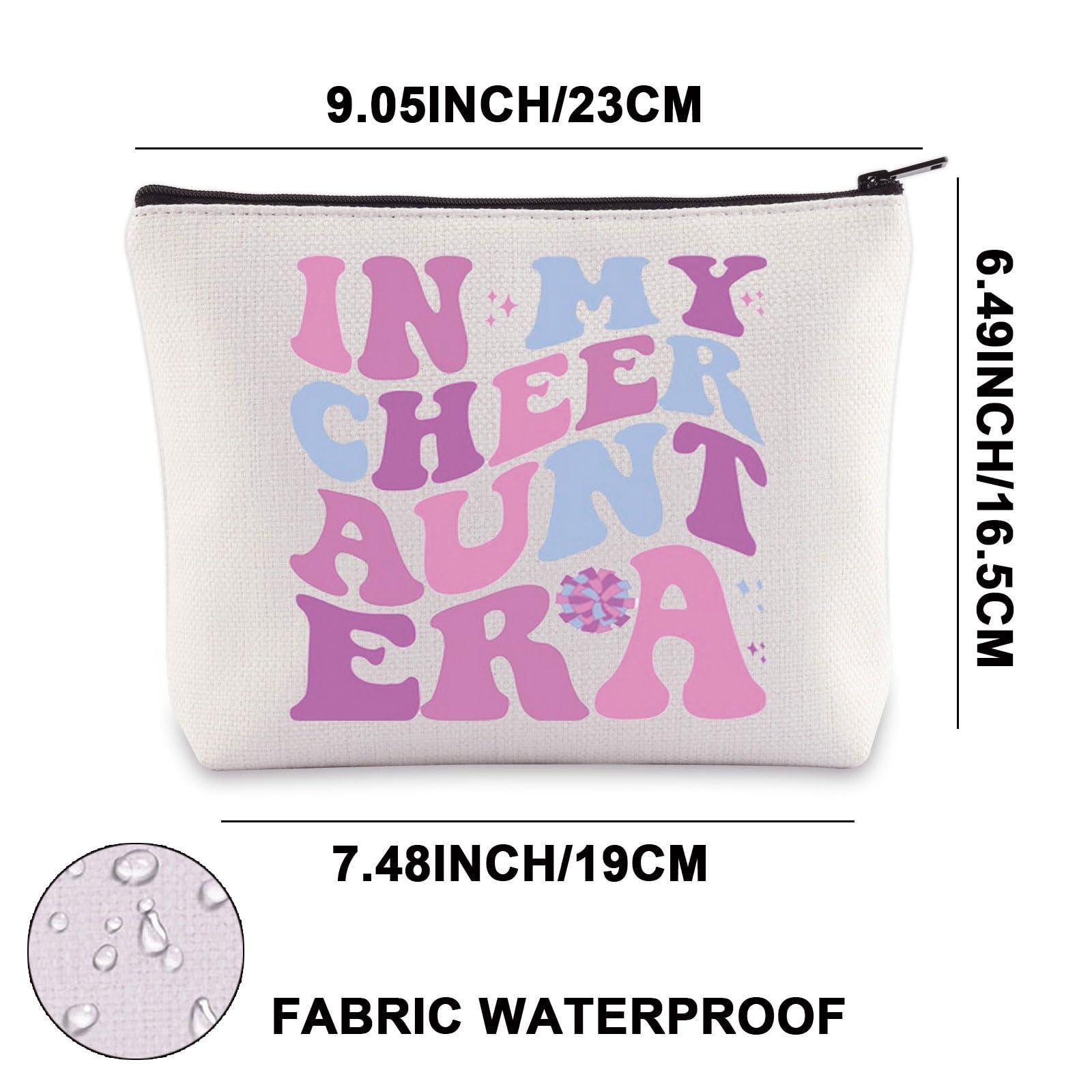 G2TUP G2TUP Cheer Aunt Makeup Bag Cheer Mom Gifts In My Cheer Aunt Era Zipper Pouch Cheerleading Gifts (Cheer)