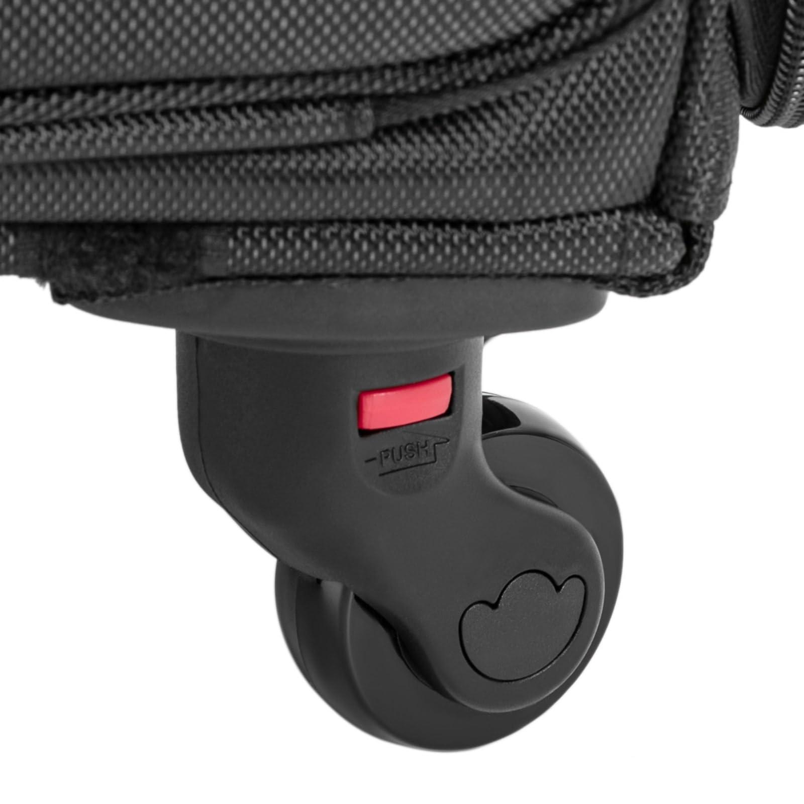 Lemoeyes Lemoeyes Rolling Makeup Train Case, Professional Soft Sided Makeup Case with Detachable Pouch and Wheels, Trolley Cosmetology Cosmetic Makeup Case for Hairdressing Makeup Tools