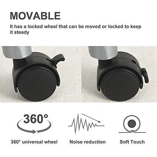 Beauty Life Beauty Life Nail Station Portable Foldable Manicure Nail Table with Large Drawer, Lockable Rolling Wheels