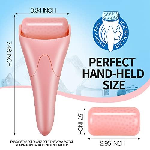 Teenitor Teenitor Pink Ice Roller for Face, Ice Face Roller, Eye Roller for Puffy Eyes, Facial Roller Spa Self Care Tools for Women