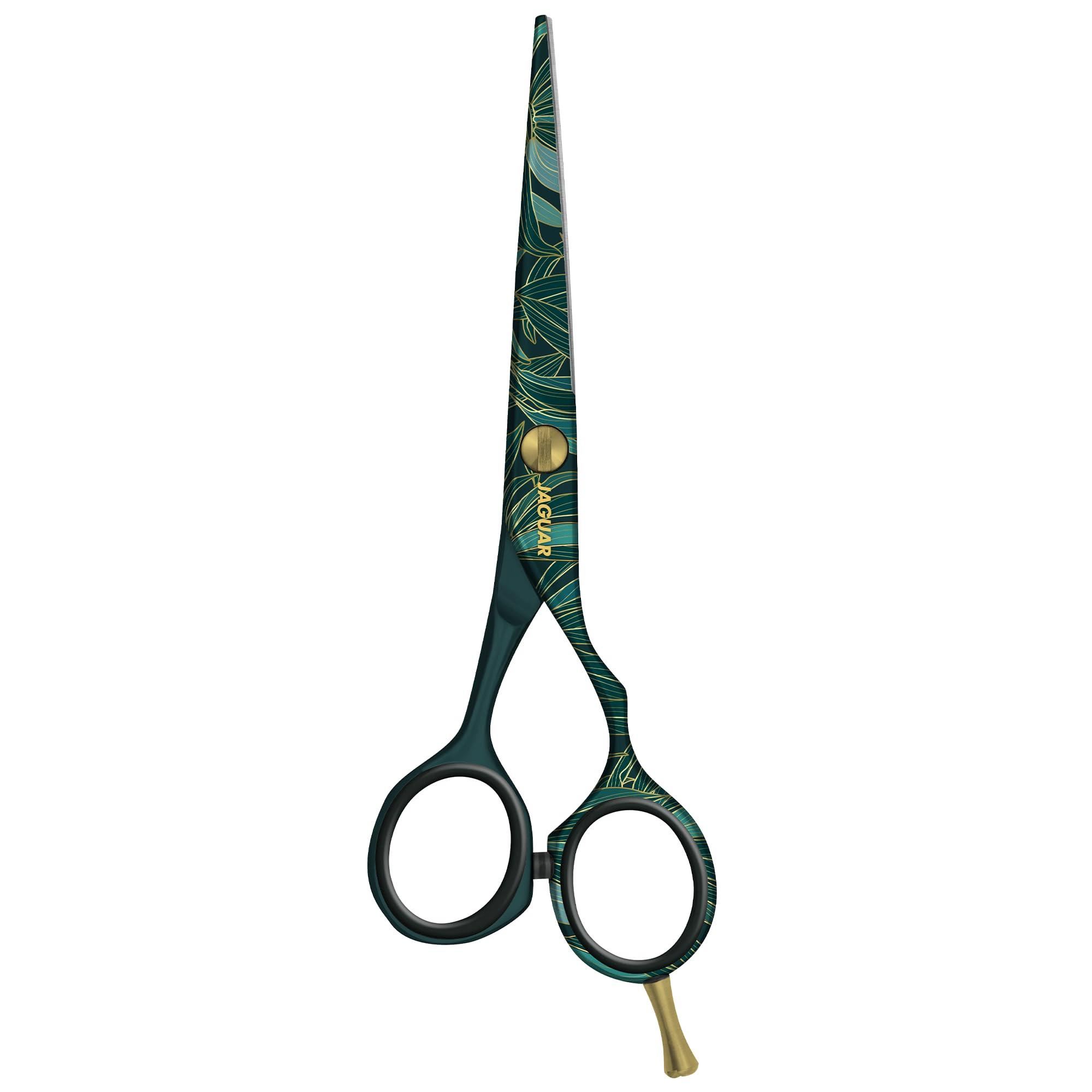 JAGUAR Jaguar Exotic Island Jungle Green Hairdressing Scissors, Right Handed Offset Handle, 5.5 Inch