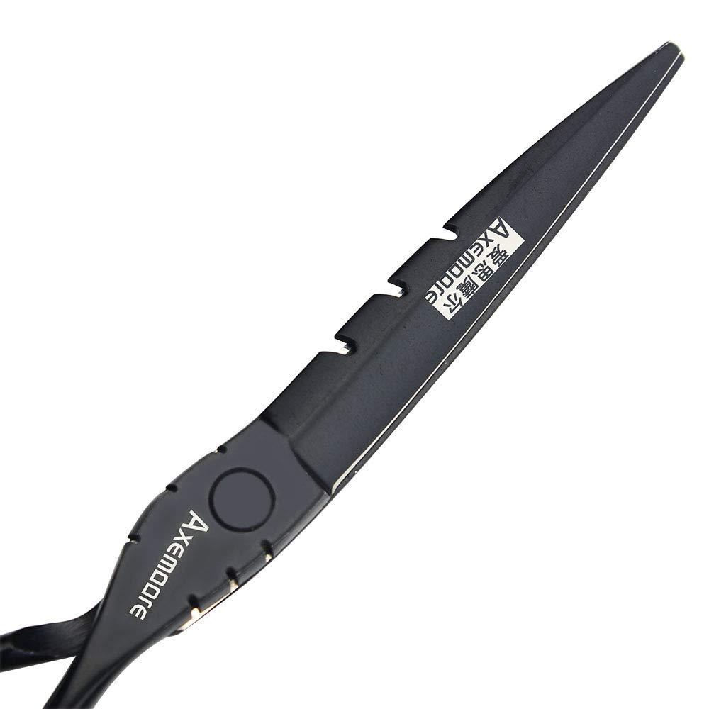 AXEMOORE 7/7.5/8/9 inch salon personalized scissors salon hair styling hair scissors stainless steel hair tools (6-inch 2pc-D)