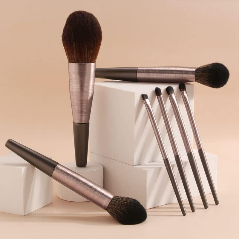 IBDRYKK 10Pcs Wooden Makeup Brushes Set Cosmetic Foundation Powder Blush Eyeshadow Professional Makeup Brush Beauty Tools