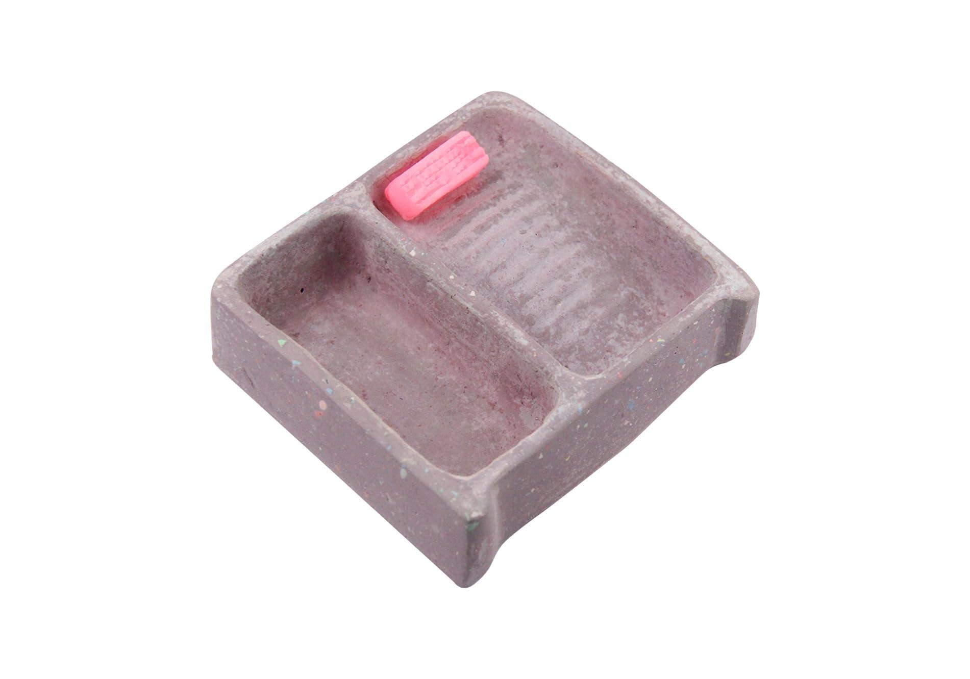 Tweezer Tweezer - Mini Mexican Washboard for Makeup Brush Cleaner Handmade, Brush Cleaning, Washing Tool Cosmetic Brush Clanear, Mexican Lavaderito, Lavadero Miniatura Artesanal, Brush Washer (Lila)