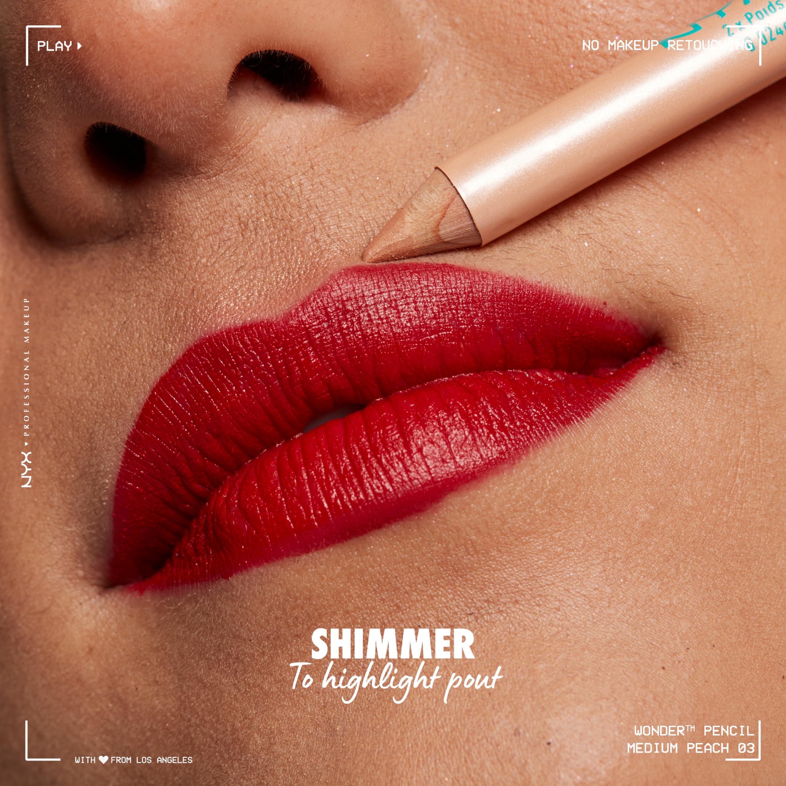 NYX PROFESSIONAL MAKEUP NYX PROFESSIONAL MAKEUP Wonder Pencil, Multi-Use Micro Highlighter & Concealer Stick - Medium Peach (Pack of 2)