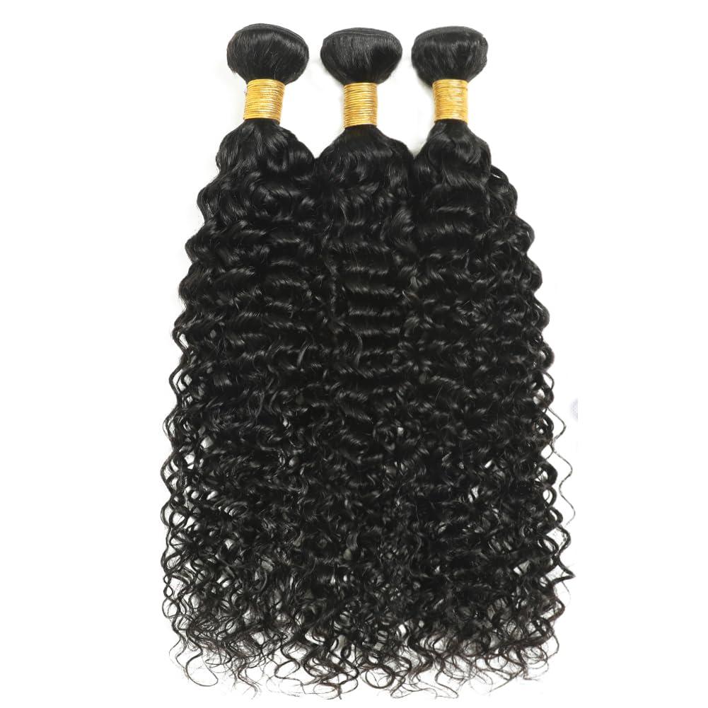 LUCASHA Human Hair Bundles Water Wave 3 Bundles Human Hair Brazilian Unprocessed 10A Virgin Hair Weave Bundles Human Hair Natural Color