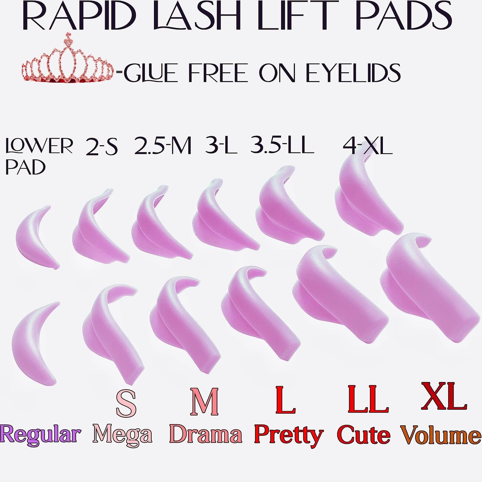 ICONSIAM Lash Lift Pad Shield Katya Vinog DIY Eyelash Perming Pads Mega L Curl Perm Rod Roller No Glue Needed On Eyelid Silicone Guard Lifting Eyelashes Up, Lami Lamination Roller Perm Rods Ultra Soft & Light