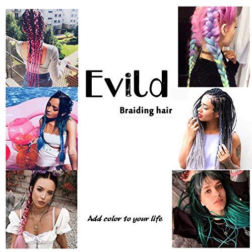 EVILD Evild Crochet Jumbo Braiding Synthetic Box Twist Braids Hair Extensions Kanekalon Twist Braiding Hair for Women and Girls(Pack of 3) (B14)
