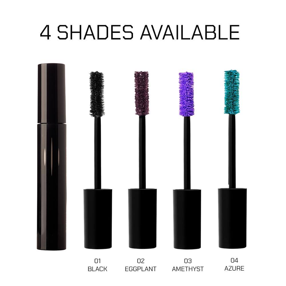 RADIANT PROFESSIONAL MAKE UP / HELLENICA Radiant Professional Lengthening Mascara Fiber Lash Mascara For Extreme Length & Volume Natural Wax Formula, Cruelty-Free Mascara Smudge-Proof Silicone Brush - (0.43 oz) (03 AMETHYST)