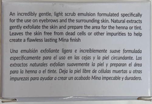 MinaiBrow MINA Brow Scrub | For Longer Lasting Henna Or Tint | Natural Extracts Gently Exfoliate The Skin | Prepare The Area For Henna Or Tint 50ml
