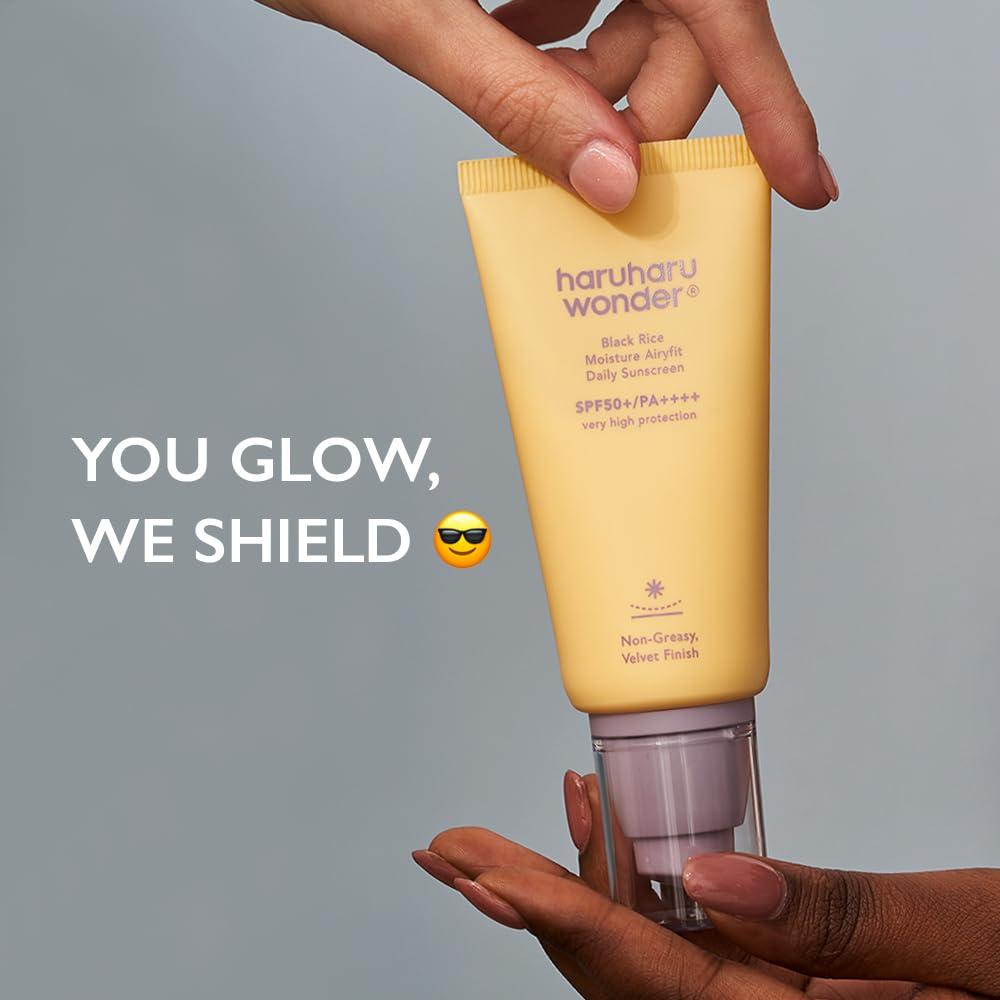 HARUHARU Haruharu Wonder Black Rice Moisture Airyfit Daily Sunscreen 1.69fl.oz (Pack of 2)