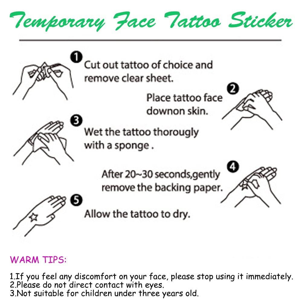 Mimeile Animal Face Tattoos Stickers for Kids Temporary Fake Paint Tattoos 12 Sheets, Water Transfer Birthday Party Supplies Festival Favors Makeup Skin Decor for Girl Boy