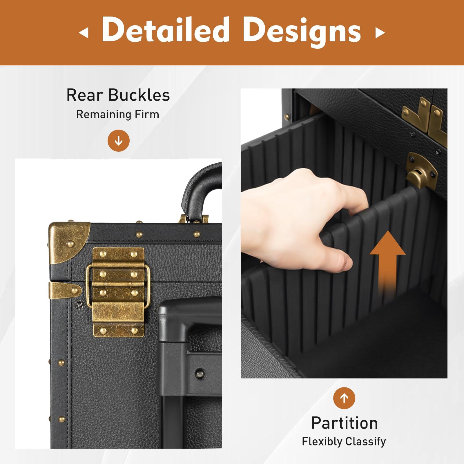 YIYIBYUS YIYIBYUS Rolling Makeup Case Trolley, Makeup Organizer Salon Trolley Rolling Cart Beauty Drawer Lockable Cabinet Cosmetic Organizer with 4 Wheels for Stylist Nail Technician Salon