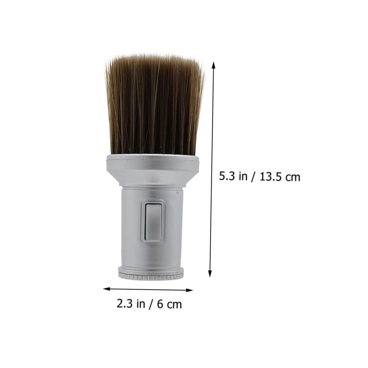 WOONEKY WOONEKY Beard Shaving Brush Powder Dusterbody Household Shaving Brush for Barber Hair Salon or Personal Use Silver