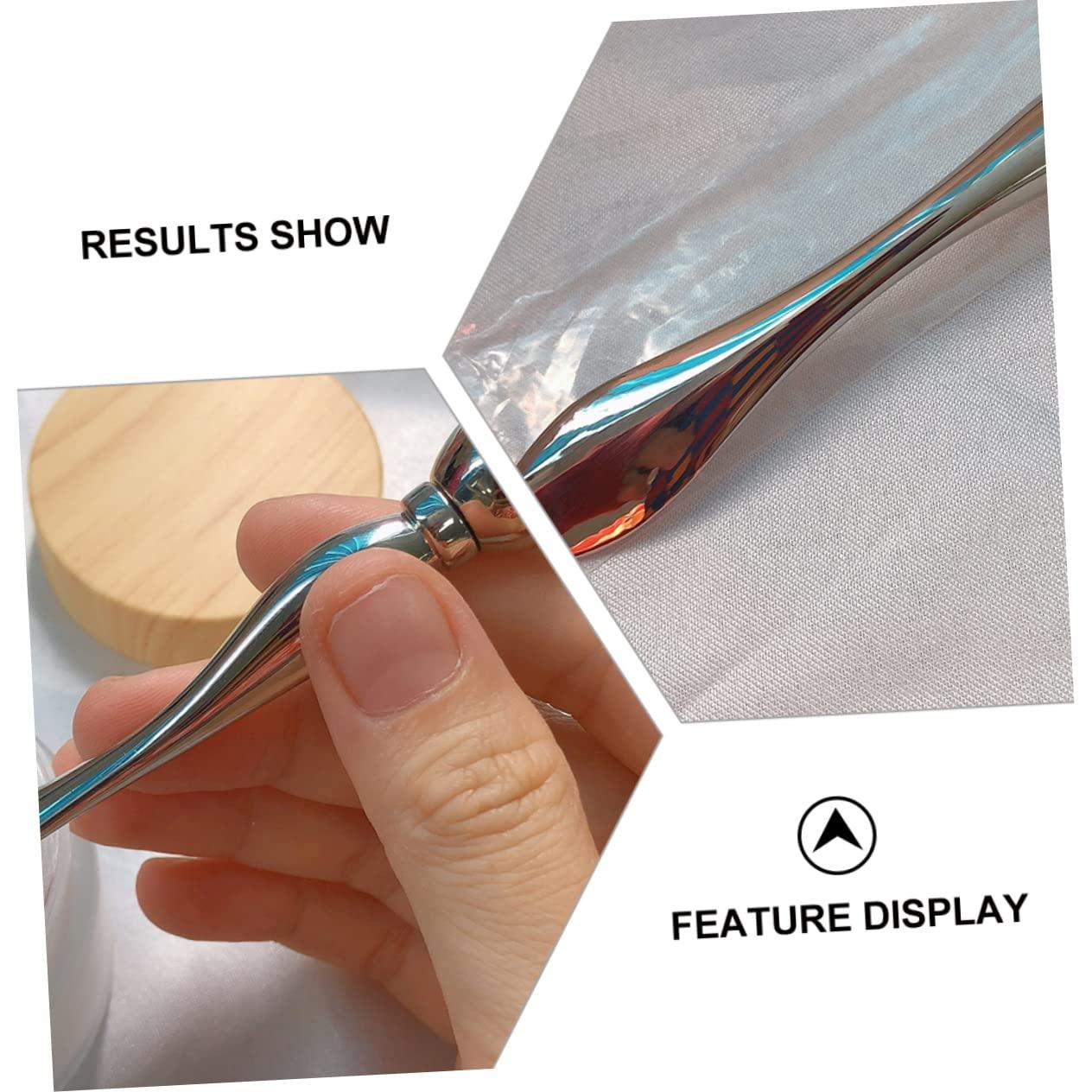 Angoily Angoily Eye Cream Applicator Wand Zinc Rotatable Eye Roller & Manual Mask Spoon for Eye Care and Facial Massage Color