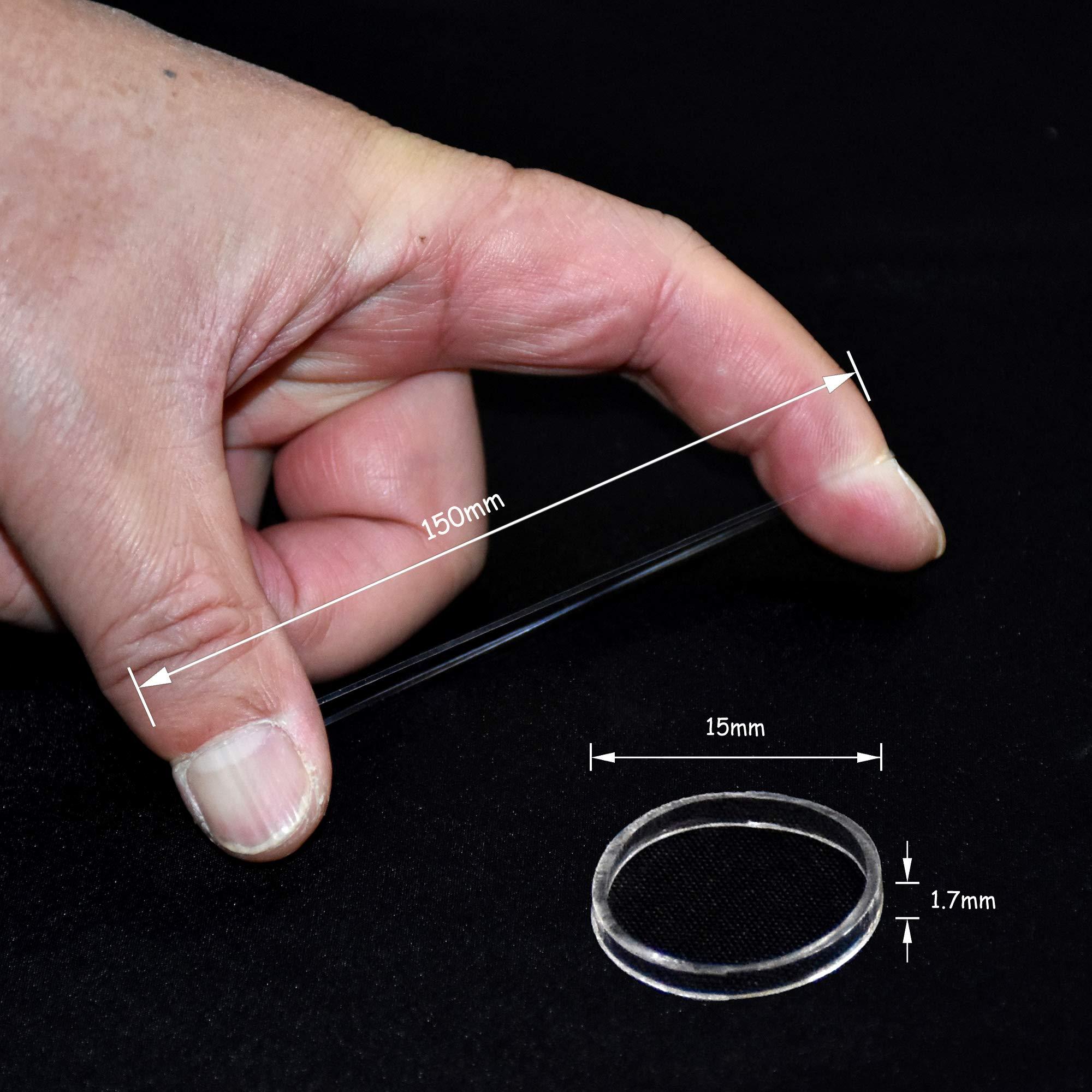 TONGTLETECH Mini Hair Rubber Bands, 400pcs Clear Elastic Hair Bands, Soft Hair Elastics Ties Bands for Kids Hair, Braids Hair, Wedding Hairstyle and More