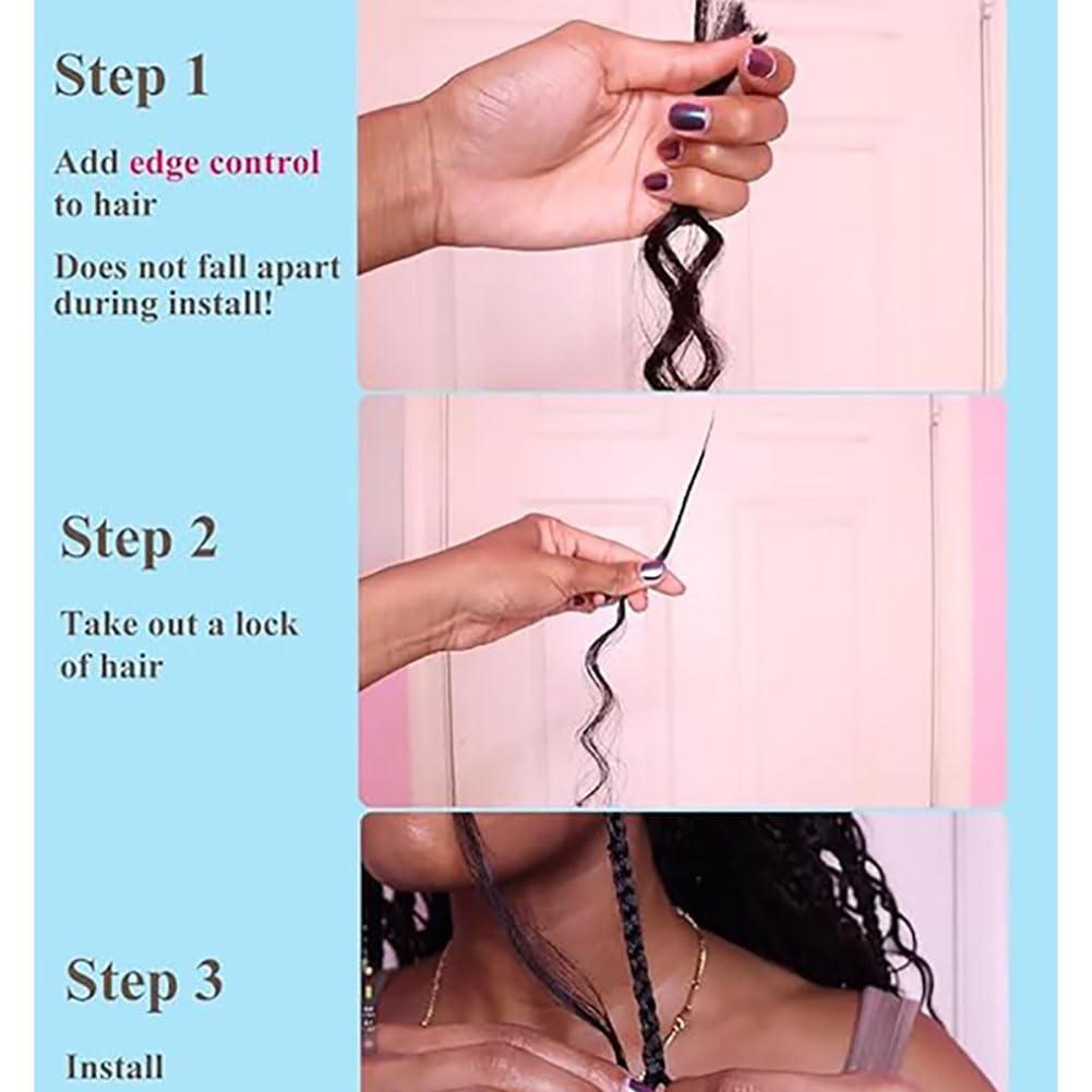 LUXLUSH Burgundy Human Braiding Hair 16 Inch 50 g 1 Bundle Deep Water Wave Bulk Human Hair for Braiding Curly Human Hair for Boho Braids Wet and Wavy Human Hair Extensions No Weft Micro Braiding Hair