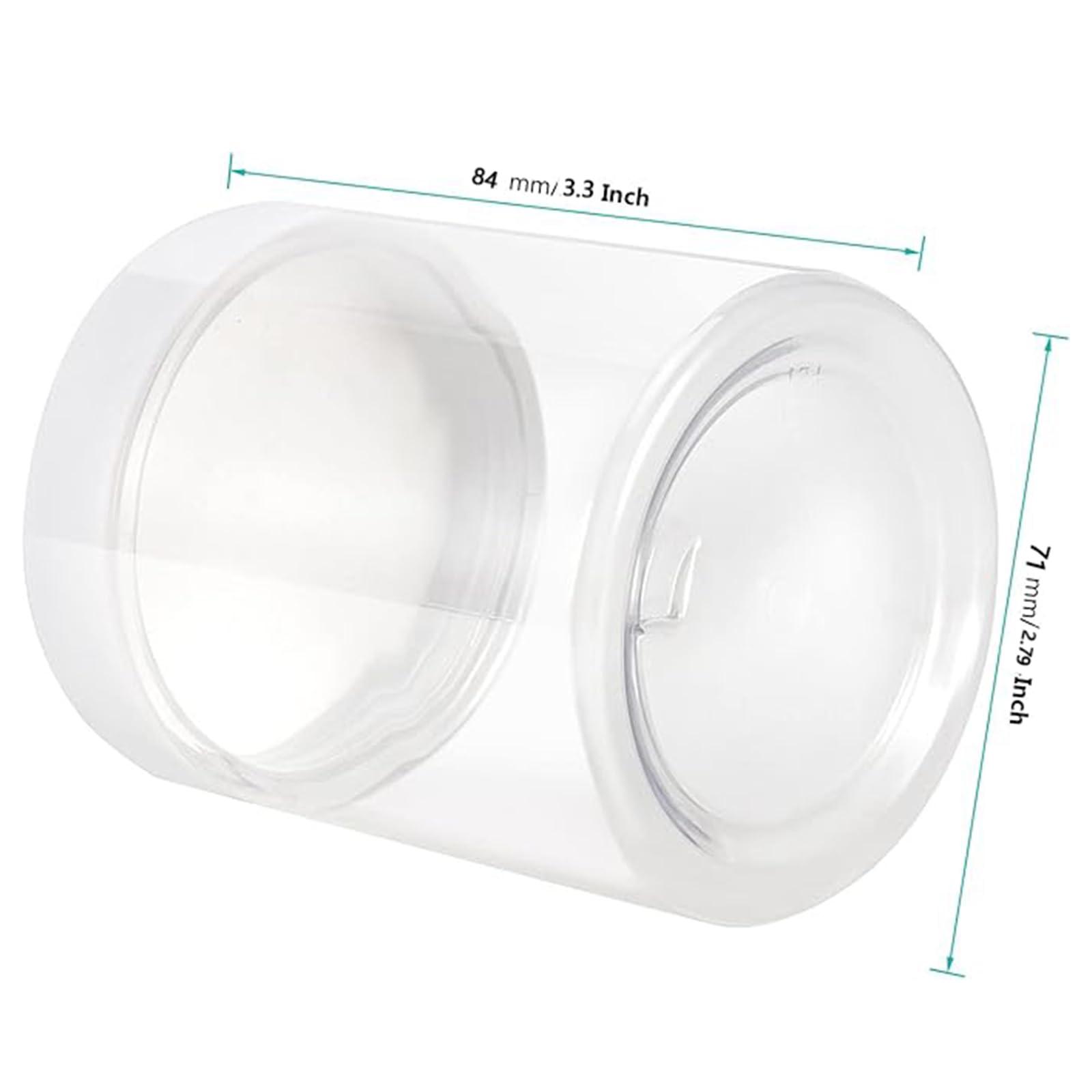 JEUIHAU JEUIHAU 46 Pack 8 OZ Plastic Jars with Lids, Clear Empty Slime Storage Containers, Plastic Cosmetic Containers for Slime Making, Food, Beauty Products, BPA Free