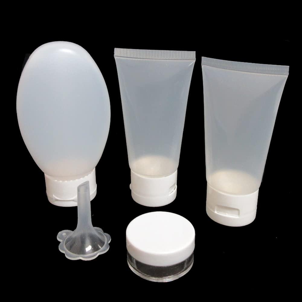 AllTopBargains AllTopBargains 10PCS Travel Bottles Kit Refillable Carry-On Cosmetics Squeezable Containers Set