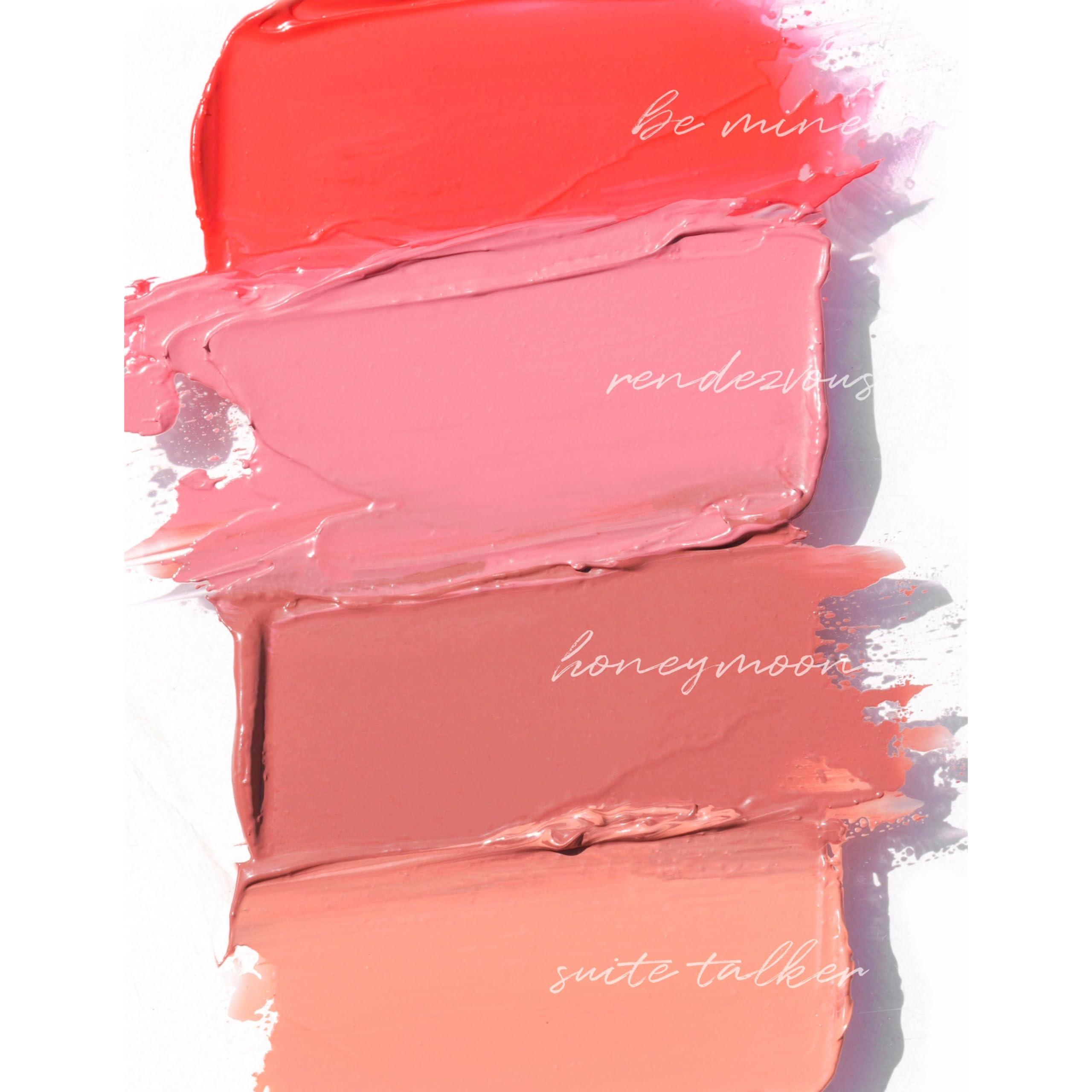 Wander Beauty Wander Beauty Double Date Lip & Cheek - Suite Talker/Swipe - 4-in-1 Cream Blush & Tint - Blush, Moisturizer, Balm & Eye Gloss - Multitasking Eye, Cheek & Makeup with Green Tea - 0.07 oz