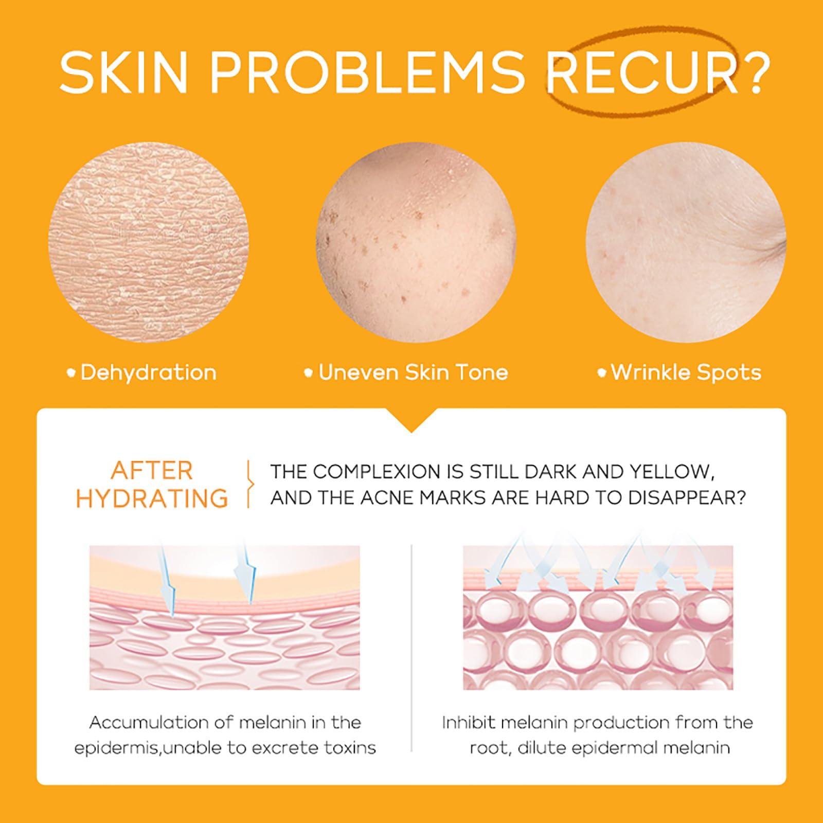 LAIKOU Skin Care Set Vitamin C Beauty Gift Sets Skin Care Kit with Serum, Eye Cream, Face Cream Travel Kit for Women Mom Wife Sister Daughter Teen Girls TSA-friendly Sizes Birthday Gift 3pcs