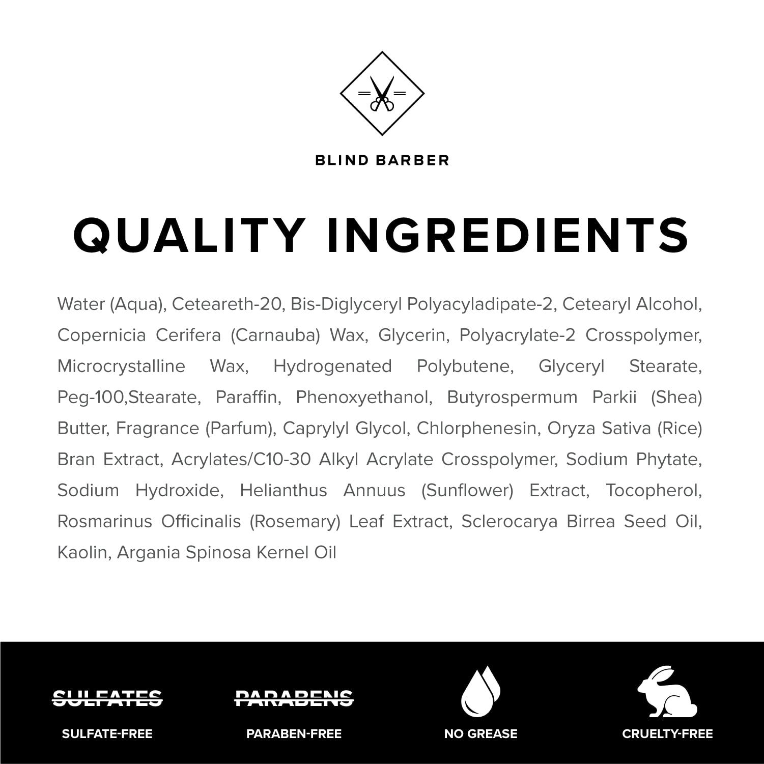 Blind Barber Blind Barber Bryce Harper Hair Clay for Men - Matte Water-Based Styling Product for Volume and Medium to Strong Hold (2.5 Oz)