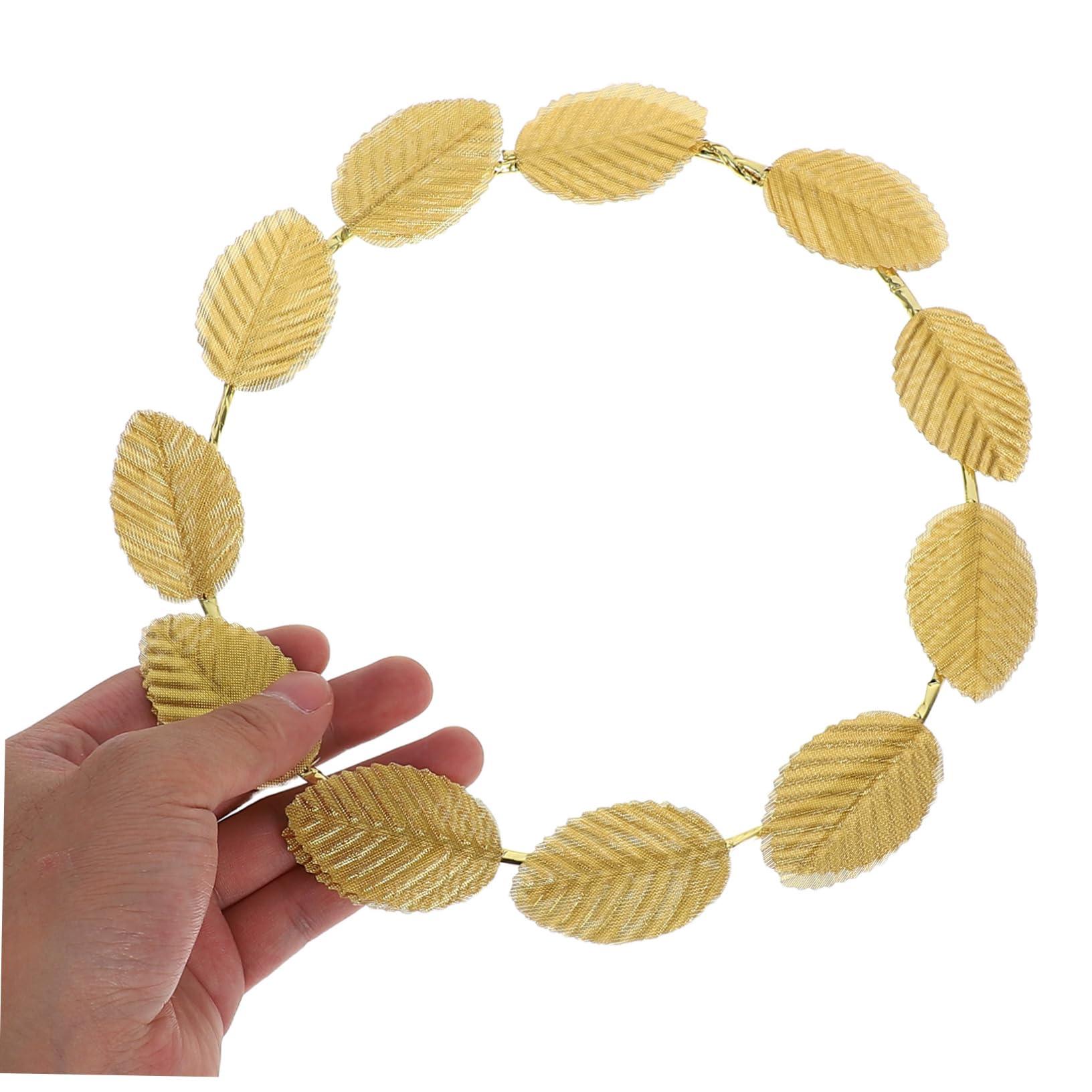 SHERCHPRY SHERCHPRY 3pcs Goddess Accessories Greek Goddess Costume Girls Leaf Ring Goddess Headpiece Leaf Head Hoop Goddess Hair Jewelry Crowns for Women Prom Headpiece Garland Tiara Gold Leaf Apparel