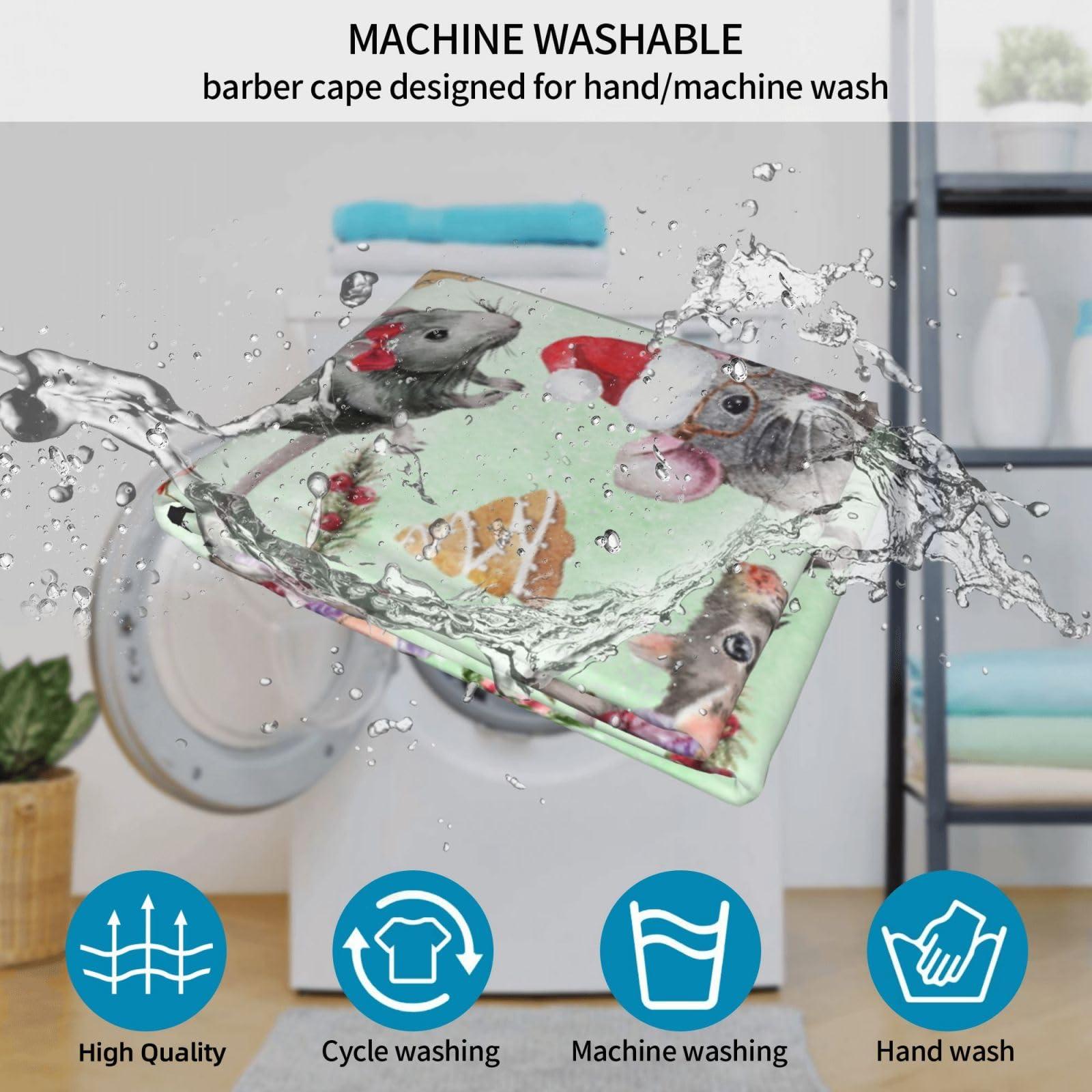 Feim-AO Feim-AO Kids Barber Cape Christmas Salon Cape for Kids Hair Cutting Cape With Adjustable Closure Professional Haircut Cape for Boys Girls