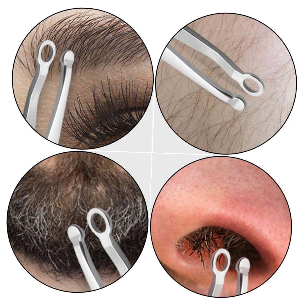 Hemoton Hemoton 4 Pcs Nose Hair Scissors Nasal Hair Clip Remover Stainless Steel Tweezer Nose Hair Trimmer Nose Hair Clip Nose Hair Tweezer Nasal Hair Cutter Beard Trimmer Tool Leg Hair Trimmer