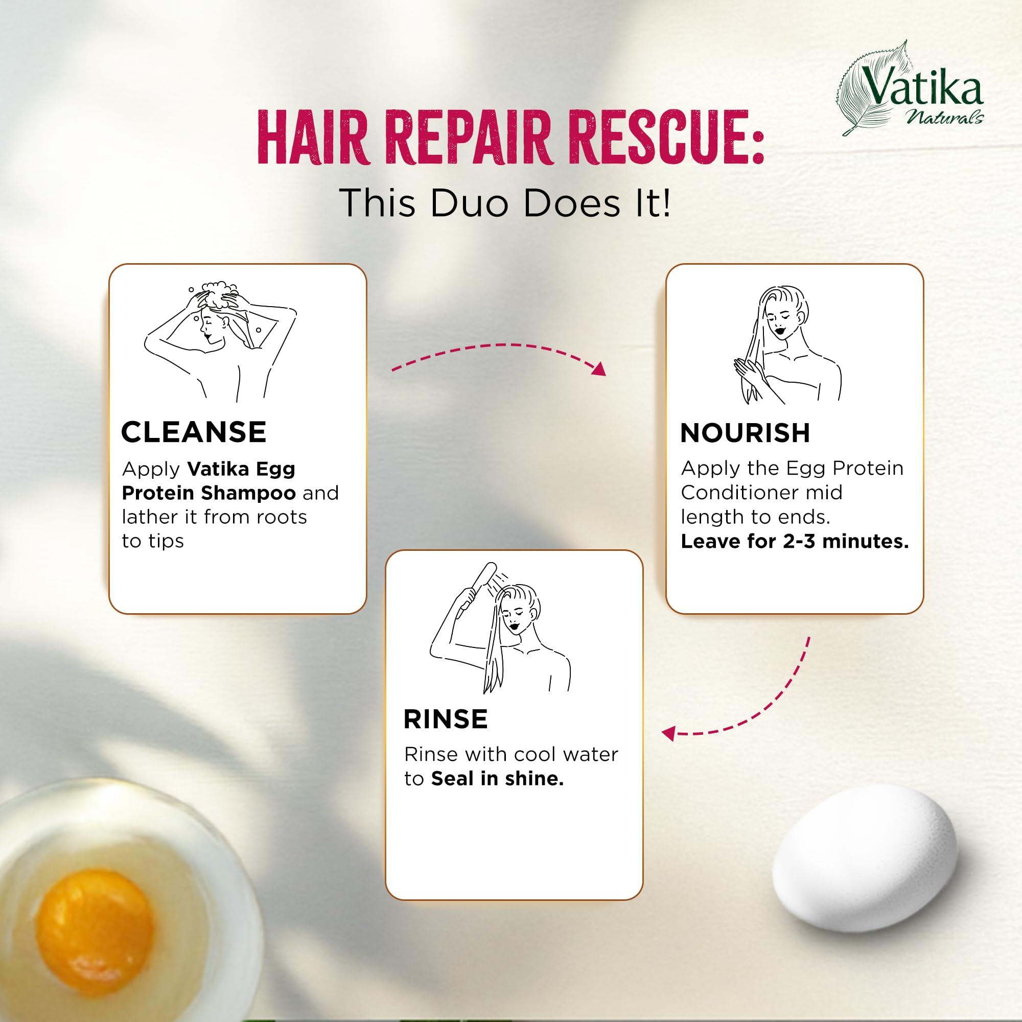 Vatika Naturals Dabur Vatika Naturals Shampoo and Conditioner Set (Egg Protein)