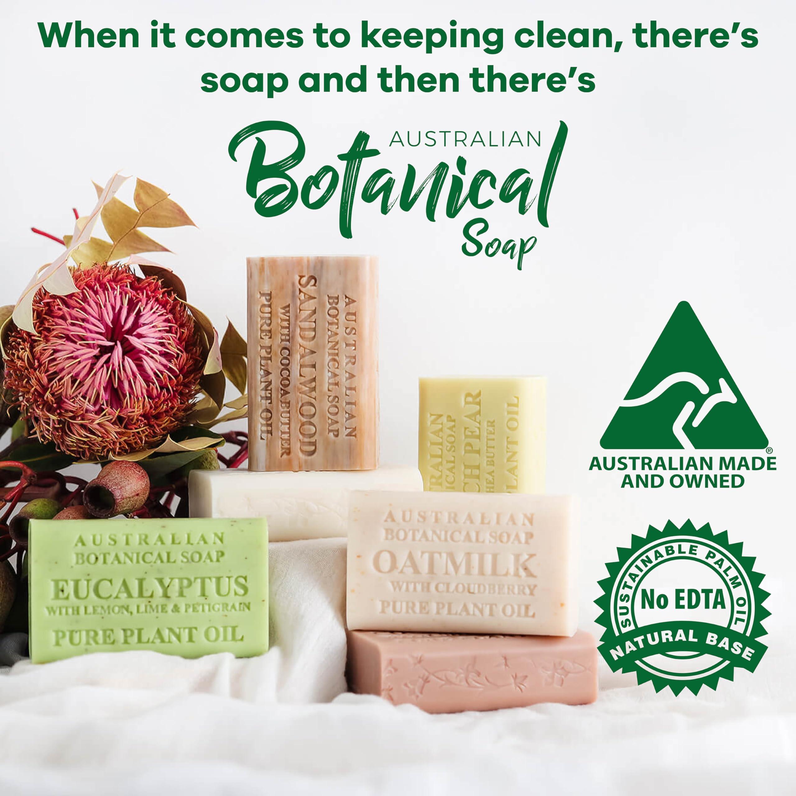 Australian Botanical Soap Australian Botanical Soap, Sea Salt with Ocean Minerals 6.6 oz (187g) Soap Bars | Natural Soap Base | All Skin Types | Women & Men | Shea Butter Enriched Bar Soap - Pack of 8