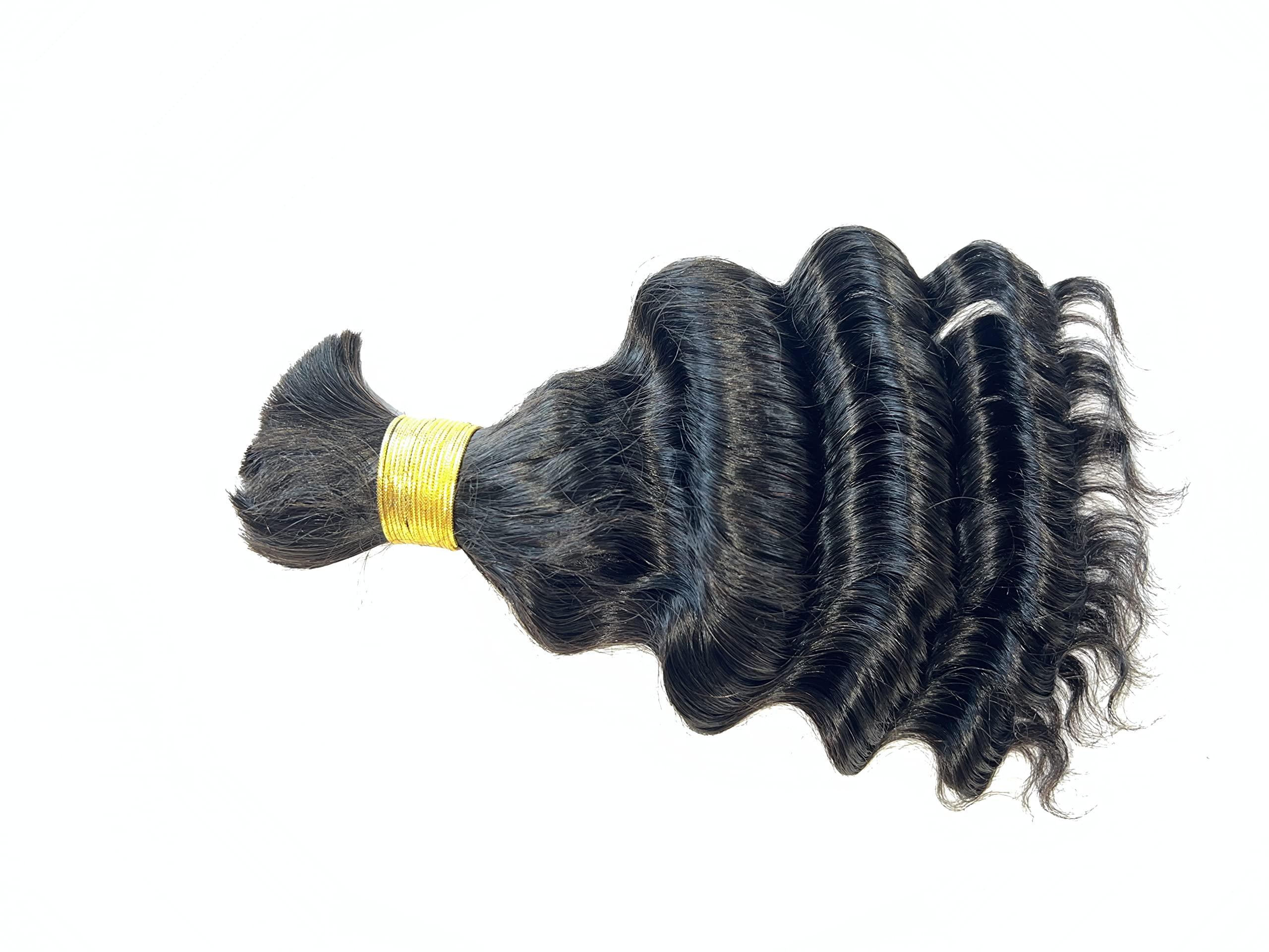 Limited Beauty Bulk Human Hair for Braiding Deep Loose Wave 100% Unprocessed Brazilian Bulk hair HUMAN HAIR Micro Braiding No Weft Human Hair Deep Wave 100g/Bundle 10inch