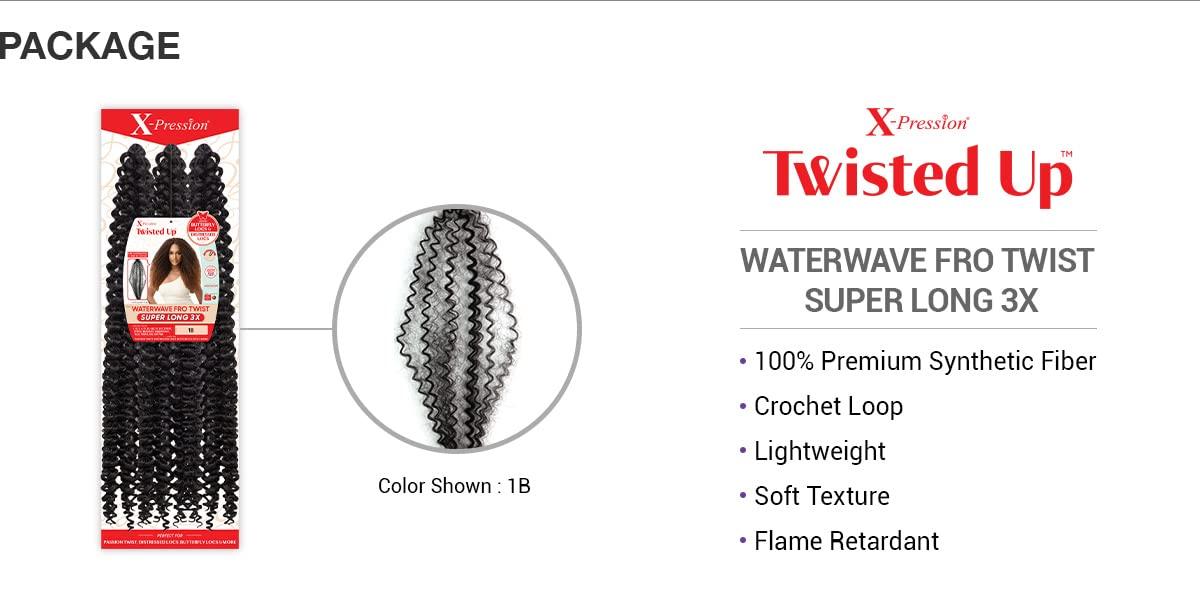 x-pression Outre Crochet Braids X-Pression Twisted Up 3X Waterwave Fro Twist Super Long (1-pack, 27)