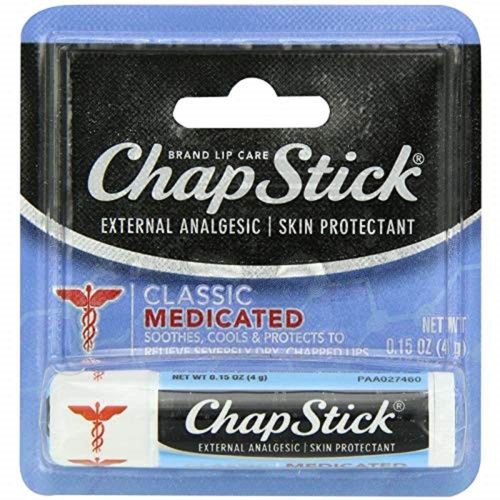 Chapstick Chapstik Med Stick Size .15z Chapstick Medicated Lip Balm .15oz