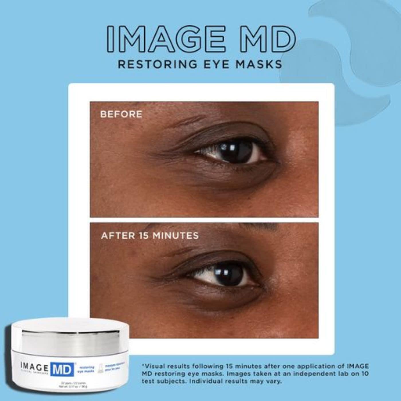 IMAGE Skincare IMAGE Skincare, IMAGE MD Restoring Eye Masks, Made with Cooling Hydrogel to Rapidly Refresh, Firm, Restore, & Soothe Tired Eyes, 22 Count