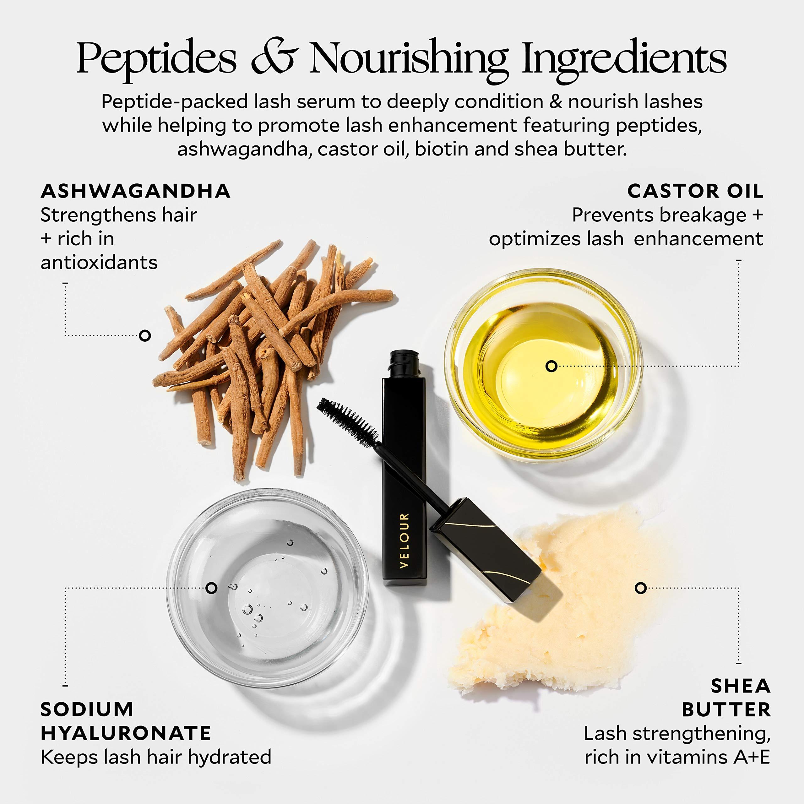 Velour Lashes Velour Lashes Pretty Big Deal Lash Boosting Mascara with Peptides, Effective 3 in 1 Tubing Mascara, Lash Protector, and Enhancement Serum to Nourish Eyelashes, Premium Luxury Beauty Products