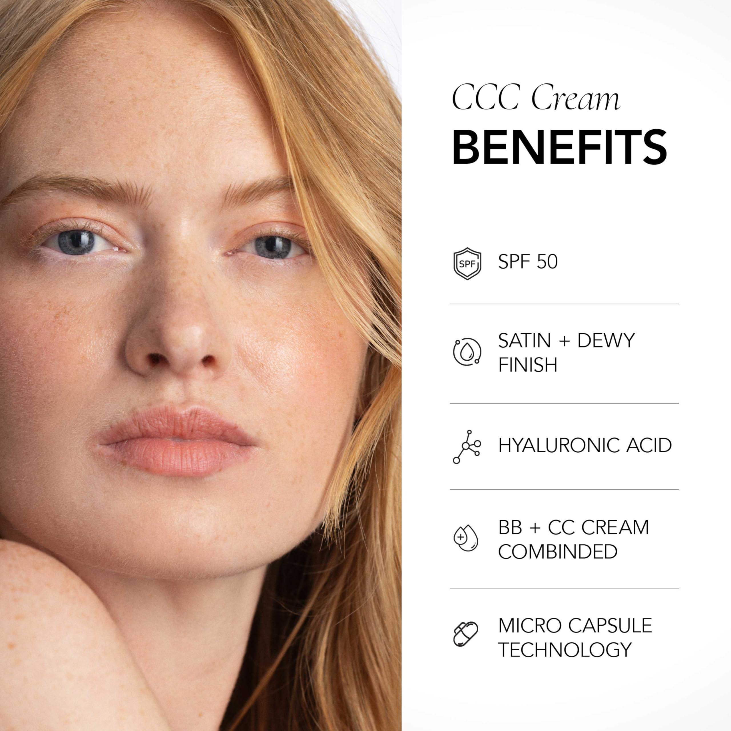 CLE CLE Cosmetics CCC Cream (Neutral Medium Light 201 / SPF 50) - Color Correcting CC Cream with Sunscreen - Lightweight, Hydrating, Light to Medium Coverage Foundation - BB & CC Cream Hybrid - 1 fl oz