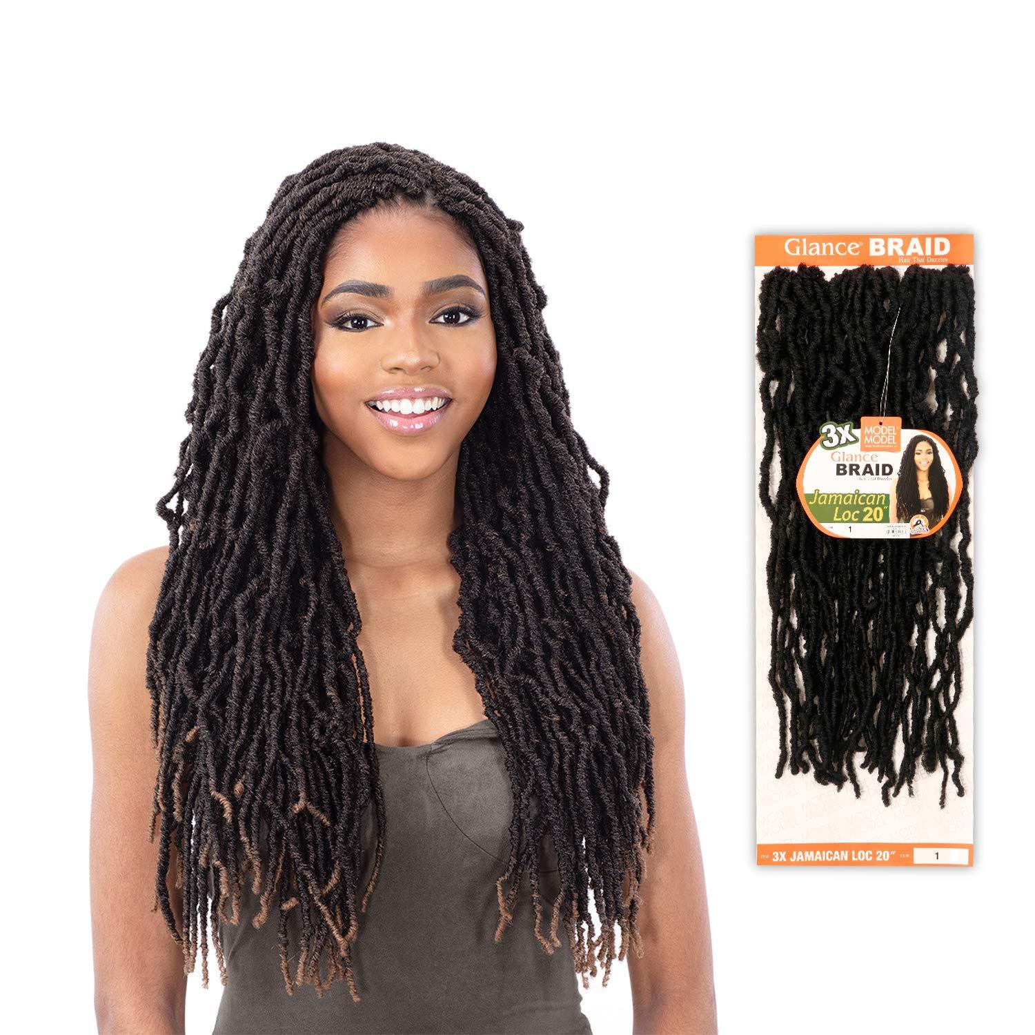 Model Model ModelModel Crochet Braids Glance 3X Jamaican Loc 20" (1-PACK, TD530)