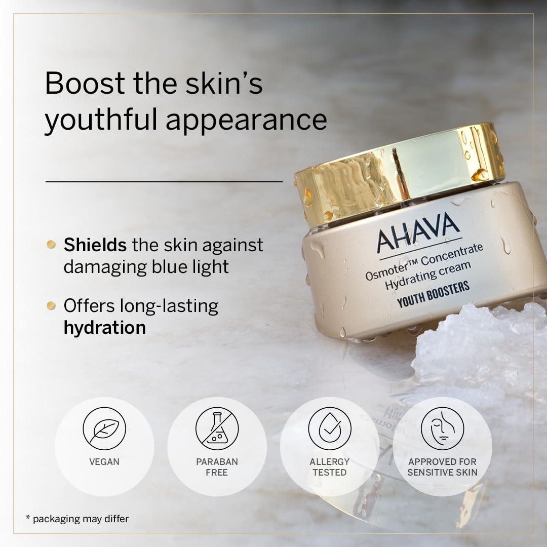 AHAVA AHAVA Osmoter Concentrate Smoothing Cream - Rich Gel-Cream to Boost Skins Youthfulness & Texture, Improves Elasticity & Radiance, Easy Absorption with Exclusive Osmoter X6, & Jojoba Oil, 1.7 Fl.Oz