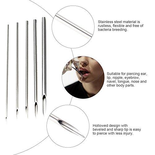 Autdor Piercing Kit - Autdor 34Pcs Professional Ear Nose Piercing Kit Includes Piercing Jewelry Piercing Needles 18G 20G Piercing Clamps Nose Ring Nose Nail Ear Ring Studs Body Piercing Hoops