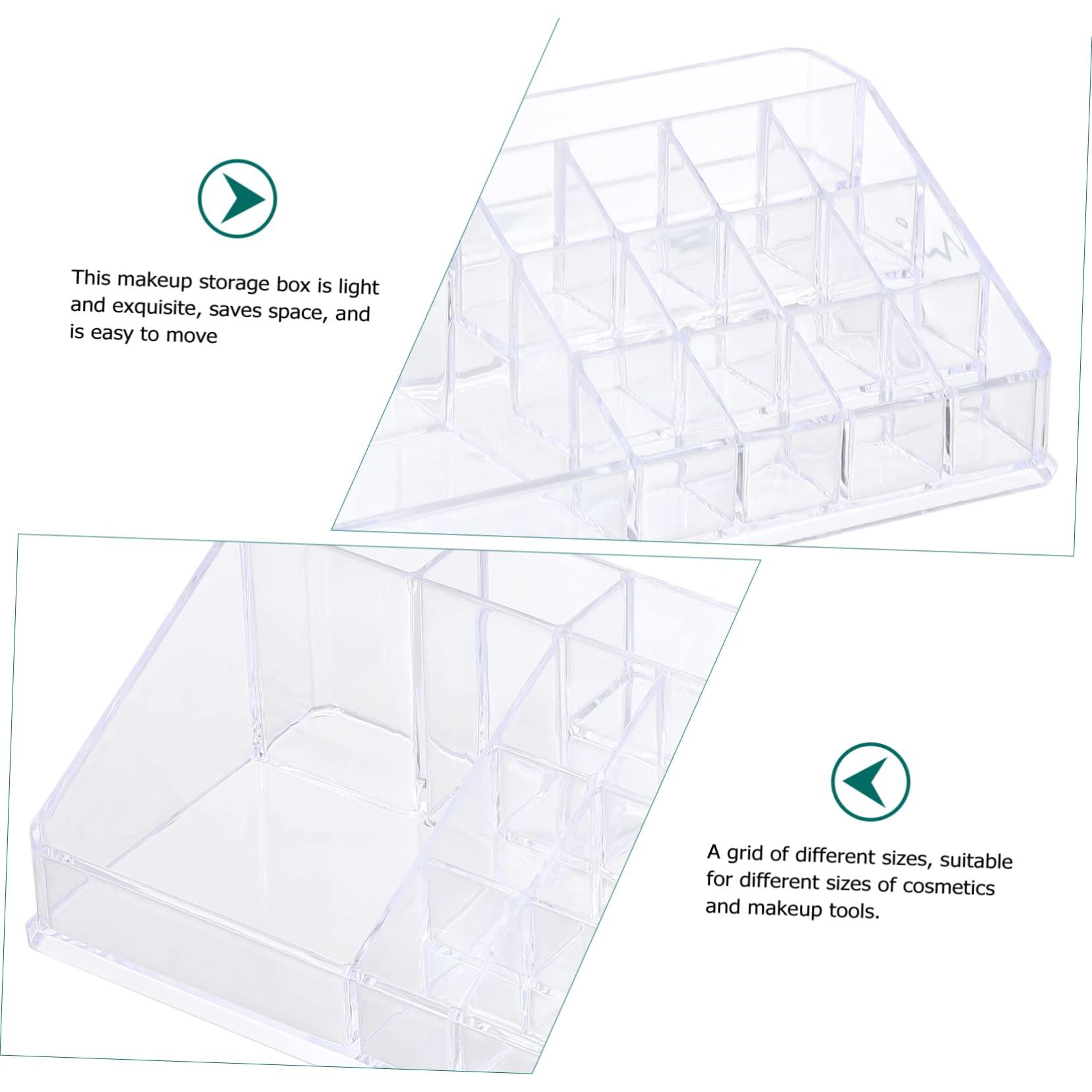 Mipcase Mipcase Box Lipstick Storage Box Makeup Organiser Storage Holder Cleaner Clear Makeup Organisers Compartments Cosmetic Display Cases Bins Makeup Brushes Skincare Lip Tint Palette Plastic