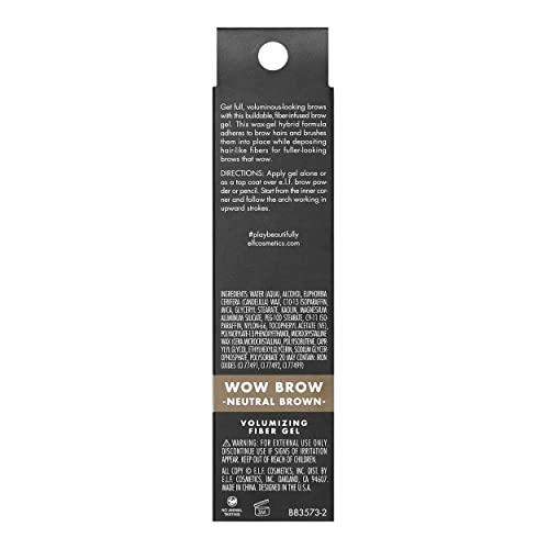 e.l.f. e.l.f. Cosmetics E.l.f. wow brow gel, fiber-infused formula, neutral brown, 0.12 Ounce, Neutral Brown, 0.123 Ounce