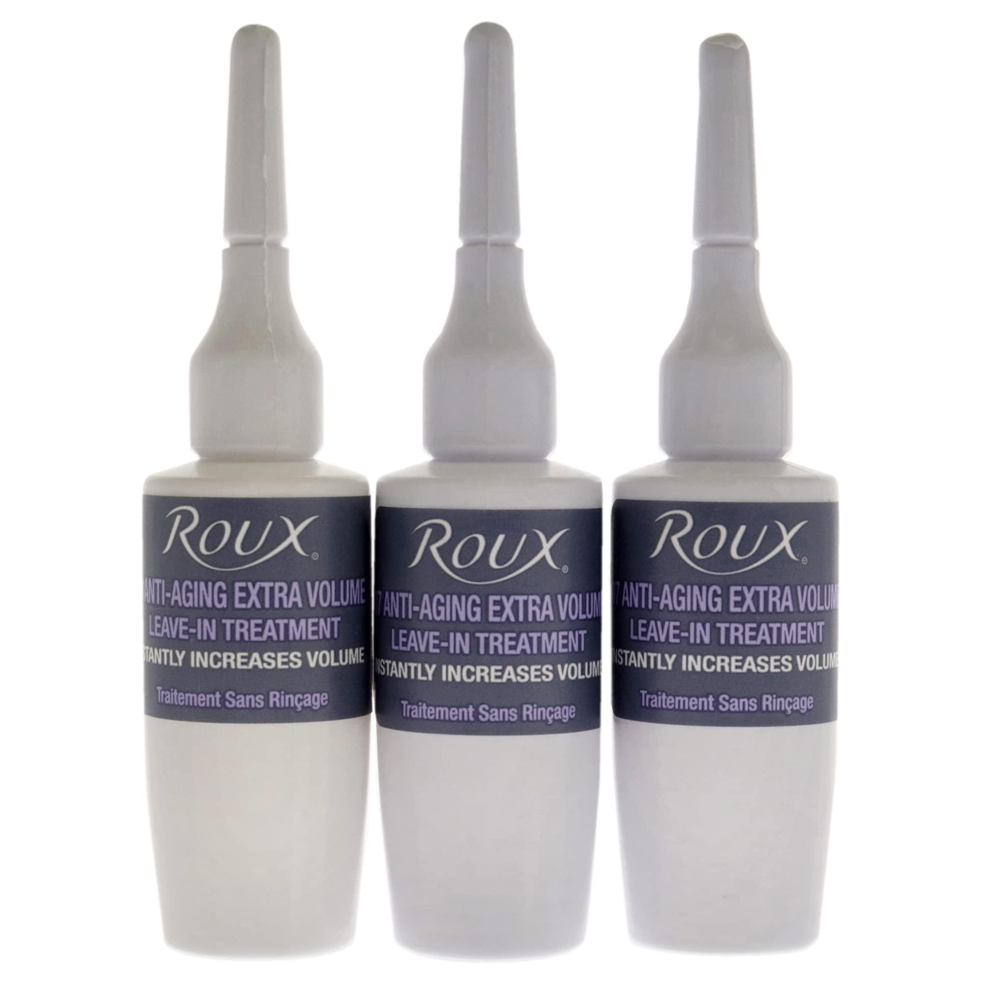 Roux Roux Collagen Leave in Treatment, Anti Aging Ampolletas 07 Anti-Aging Extra Volume Formula, 3 Count, 5 Fl Oz Each