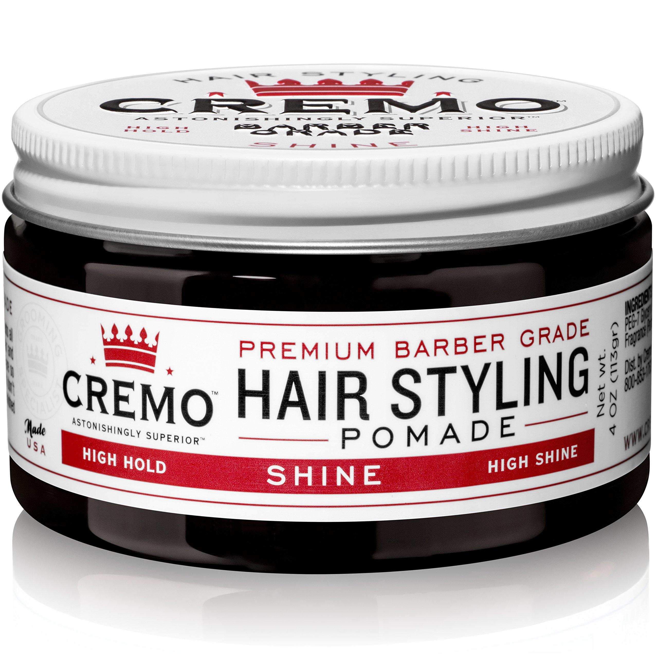Cremo Cremo Premium Barber Grade Hair Styling Thickening Paste, High Hold, Low Shine, 4 Oz & Premium Barber Grade Hair Styling Shine Pomade, High Hold & Shine, 4 Oz