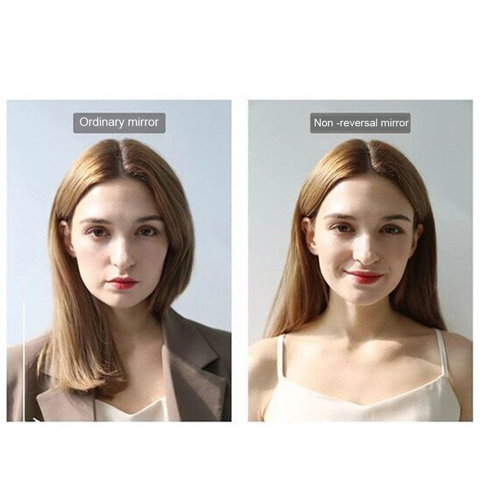 Talent Star Talent Star Non-Reversing Mirror Precision True Vanity Makeup Mirror Non-Magnifying Tabletop Mirror Real Reflections Beauty Mirror for Your Face Rose Red S