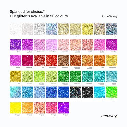 Hemway Hemway Eco Friendly Biodegradable Glitter 100g / 3.5oz Bio Cosmetic Safe Sparkle Vegan for Face, Eyeshadow, Body, Hair, Nail and Festival Makeup, Craft - Extra Chunky (1/24" 0.040" 1mm) - Gold