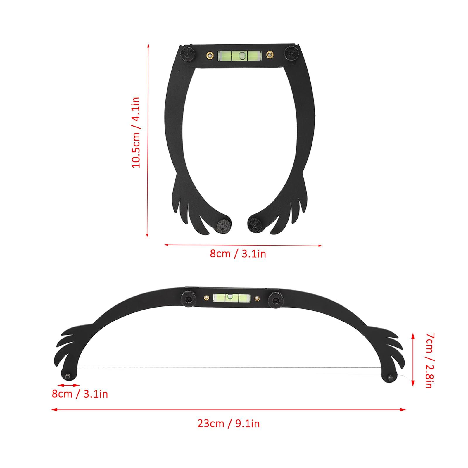 Dioche Bow Tattoo Line Ruler Foldable Eyebrow Makeup Ruler Microblading Permanent Makeup Eyebrow Marker Ruler Eyebrow Mapping Tool Kit Featuring Bow with String (Black)