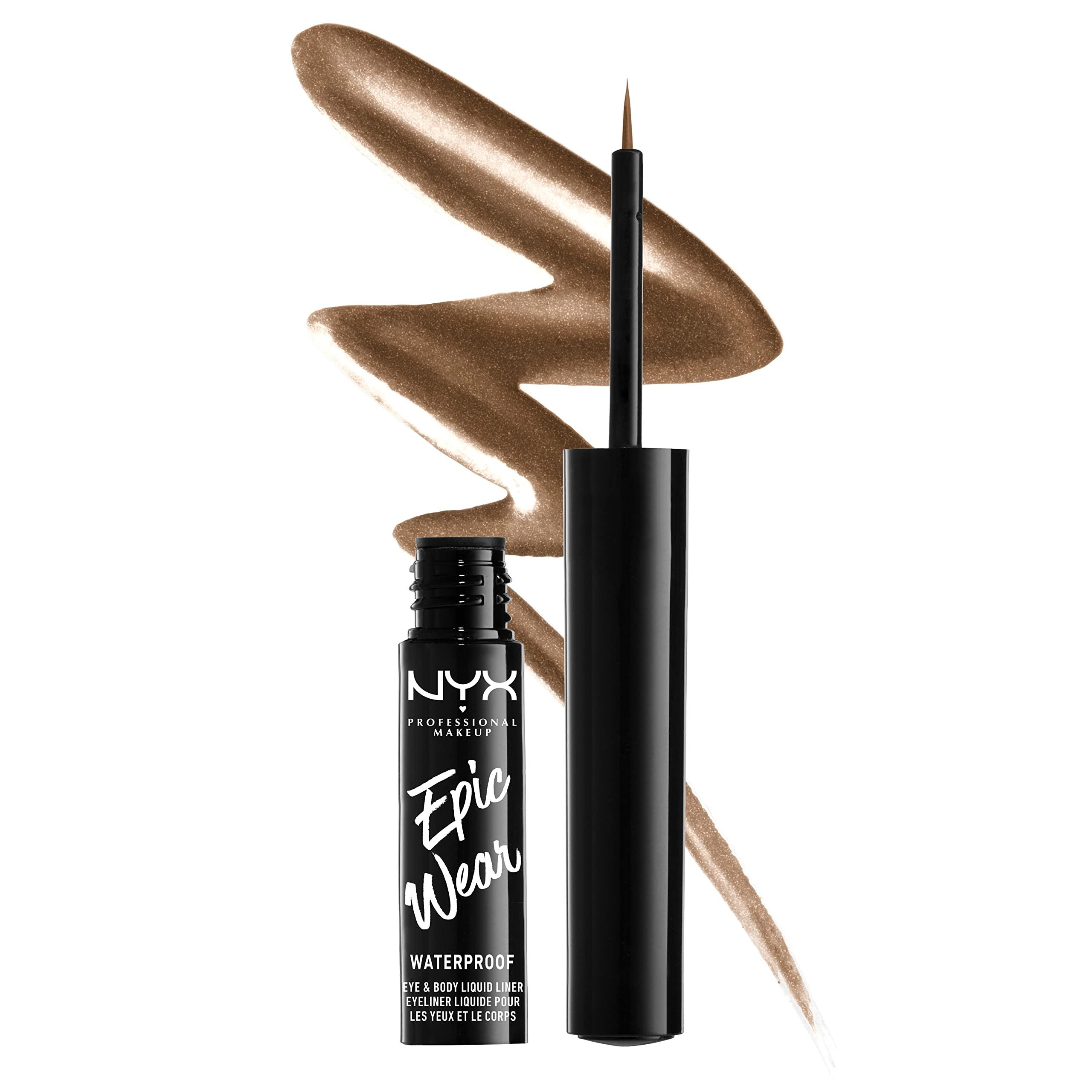 NYX PROFESSIONAL MAKEUP NYX PROFESSIONAL MAKEUP Epic Wear Metallic Liquid Liner, Long-Lasting Waterproof Eyeliner - Brown Metal